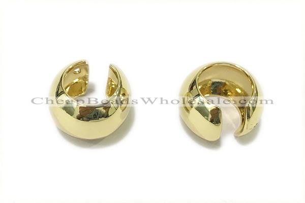 EARR54 20mm copper earrings gold plated