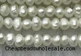 FWP02 14.5 inches 1.5mm - 1.8mm potato white freshwater pearl strands