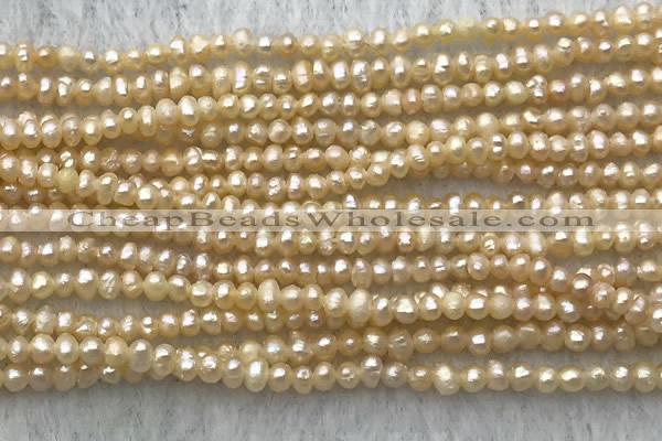 FWP06 14.5 inches 2mm - 2.5mm potato pink freshwater pearl strands