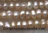 FWP10 14.5 inches 2.5mm - 3mm potato light purple freshwater pearl strands