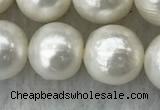 FWP114 15 inches 10mm - 11mm potato white freshwater pearl strands