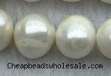 FWP124 15 inches 11mm - 12mm potato white freshwater pearl strands