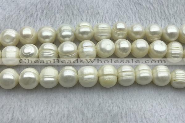 FWP134 15 inches 12mm - 13mm potato white freshwater pearl strands