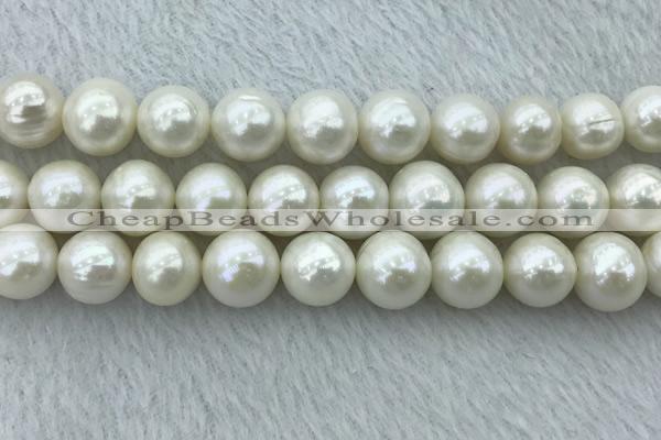 FWP135 15 inches 12mm - 13mm potato white freshwater pearl strands