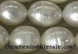 FWP200 15 inches 8mm - 9mm rice white freshwater pearl strands