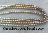 FWP210 15 inches 6mm - 7mm rice mixed color freshwater pearl strands