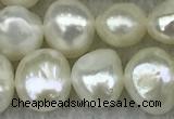 FWP241 15 inches 6mm - 7mm baroque white freshwater pearl strands