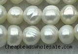 FWP25 14.5 inches 4mm - 4.5mm potato white freshwater pearl strands