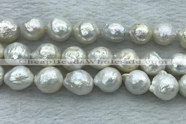 FWP360 15 inches 11mm - 12mm baroque freshwater nucleated pearl beads