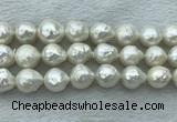 FWP361 15 inches 12mm - 13mm baroque freshwater nucleated pearl beads