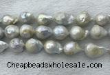 FWP362 15 inches 15mm - 18mm baroque freshwater nucleated pearl beads