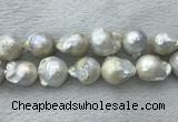 FWP363 15 inches 18mm - 22mm baroque freshwater nucleated pearl beads