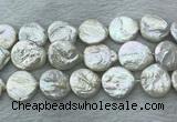 FWP382 15 inches 20mm coin freshwater pearl beads