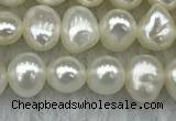 FWP40 14.5 inches 4mm - 5mm potato white freshwater pearl strands