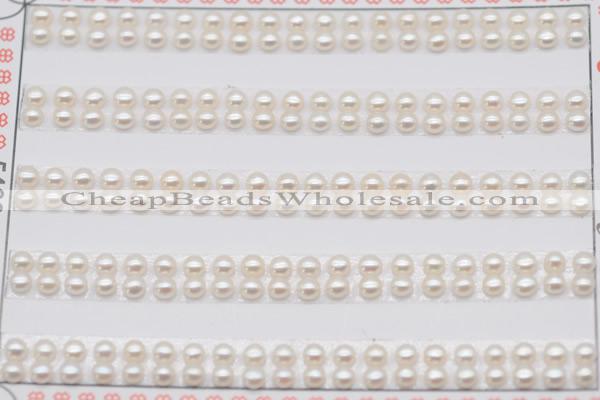 FWP450 half-drilled 3-3.5mm bread freshwater pearl beads