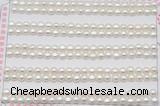 FWP452 half-drilled 4-4.5mm bread freshwater pearl beads