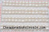 FWP456 half-drilled 6-6.5mm bread freshwater pearl beads