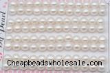 FWP458 half-drilled 7-7.5mm bread freshwater pearl beads