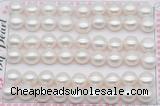 FWP463 half-drilled 9.5-10mm bread freshwater pearl beads