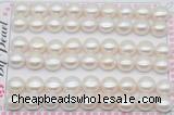 FWP464 half-drilled 10-10.5mm bread freshwater pearl beads