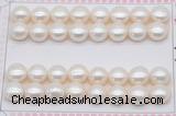 FWP465 half-drilled 10.5-11mm bread freshwater pearl beads