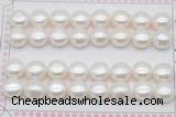 FWP466 half-drilled 11-11.5mm bread freshwater pearl beads