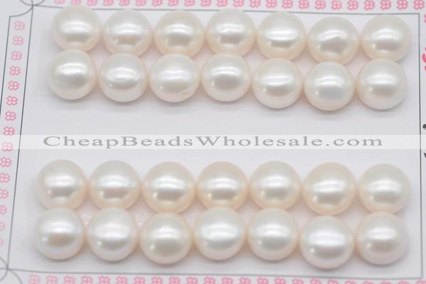 FWP468 half-drilled 12-12.5mm bread freshwater pearl beads