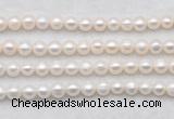 FWP486 14.5 inches 7mm - 8mm potato white freshwater pearl strands