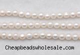 FWP487 14.5 inches 8mm - 9mm potato white freshwater pearl strands