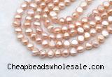 FWP492 14 inches 8mm - 9mm baroque lavender freshwater pearl strands