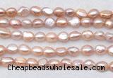 FWP498 14 inches 8mm - 9mm baroque lavender freshwater pearl strands