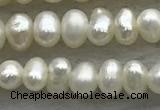 FWP50 14.5 inches 3mm - 3.5mm potato white freshwater pearl strands