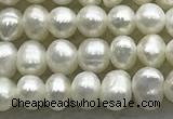 FWP51 14.5 inches 3mm - 4mm potato white freshwater pearl strands