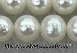 FWP77 15 inches 7mm - 8mm potato white freshwater pearl strands