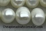 FWP85 15 inches 8mm - 9mm potato white freshwater pearl strands