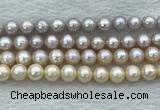 FWP94 15 inches 8mm - 9mm potato purple freshwater pearl strands