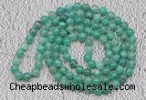 GMN106 Hand-knotted 6mm peafowl agate 108 beads mala necklaces