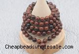 GMN1131 Hand-knotted 8mm, 10mm mahogany obsidian 108 beads mala necklaces