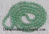 GMN116 Hand-knotted 6mm green aventurine 108 beads mala necklaces