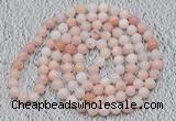 GMN119 Hand-knotted 6mm pink opal 108 beads mala necklaces