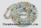 GMN124 Hand-knotted 6mm amazonite 108 beads mala necklaces