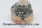 GMN1242 Hand-knotted 8mm, 10mm seaweed quartz 108 beads mala necklaces with charm