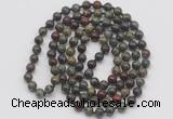 GMN131 Hand-knotted 6mm dragon blood jasper 108 beads mala necklaces