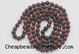 GMN139 Hand-knotted 6mm mahogany obsidian 108 beads mala necklaces