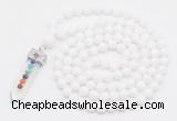 GMN1500 Hand-knotted 8mm candy jade 108 beads mala necklace with pendant