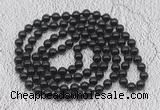 GMN405 Hand-knotted 8mm, 10mm black onyx 108 beads mala necklaces