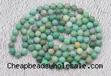 GMN439 Hand-knotted 8mm, 10mm grass agate 108 beads mala necklaces