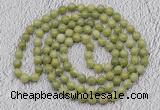 GMN469 Hand-knotted 8mm, 10mm China jade 108 beads mala necklaces