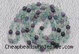 GMN480 Hand-knotted 8mm, 10mm fluorite 108 beads mala necklaces