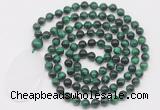 GMN5067 Hand-knotted 8mm, 10mm green tiger eye 108 beads mala necklace with pendant